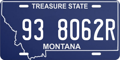 MT license plate 938062R