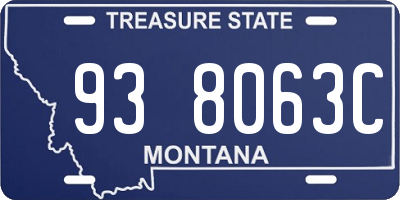 MT license plate 938063C