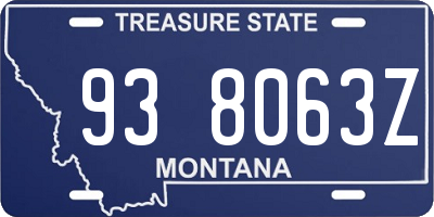 MT license plate 938063Z