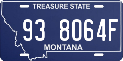 MT license plate 938064F