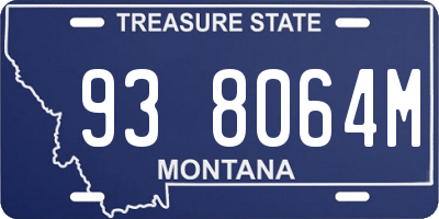 MT license plate 938064M