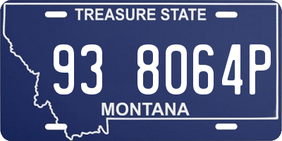 MT license plate 938064P