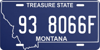 MT license plate 938066F