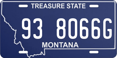 MT license plate 938066G