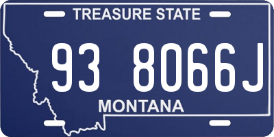 MT license plate 938066J