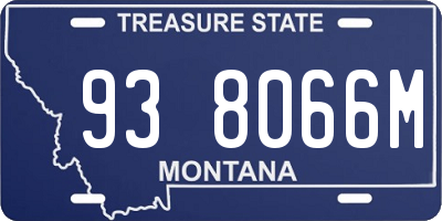 MT license plate 938066M