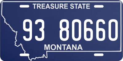 MT license plate 938066O