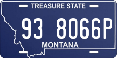 MT license plate 938066P