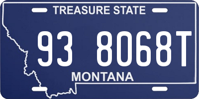 MT license plate 938068T