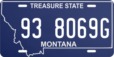 MT license plate 938069G