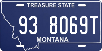 MT license plate 938069T