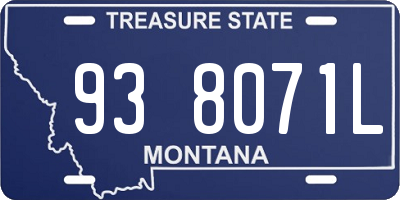 MT license plate 938071L