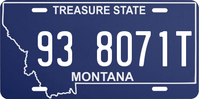 MT license plate 938071T