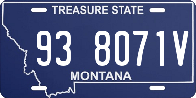MT license plate 938071V