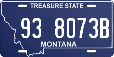 MT license plate 938073B