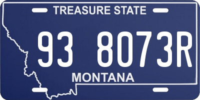 MT license plate 938073R