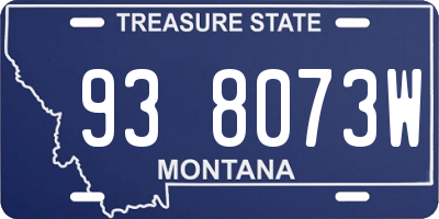 MT license plate 938073W