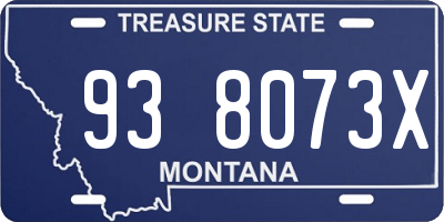 MT license plate 938073X