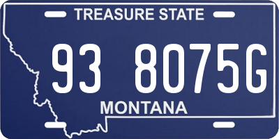MT license plate 938075G