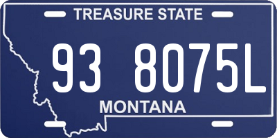 MT license plate 938075L