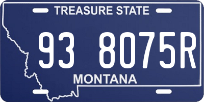 MT license plate 938075R