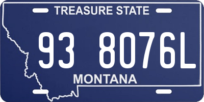 MT license plate 938076L