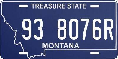 MT license plate 938076R