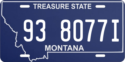 MT license plate 938077I