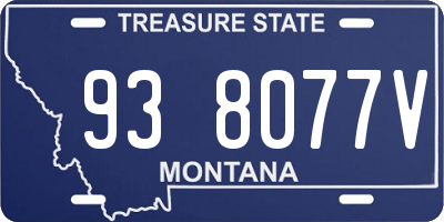 MT license plate 938077V