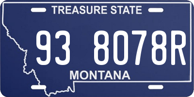 MT license plate 938078R