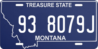 MT license plate 938079J