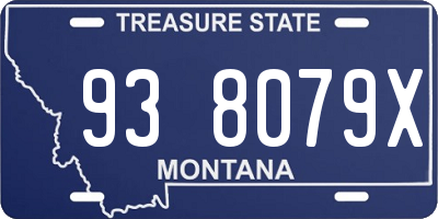 MT license plate 938079X