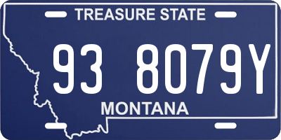 MT license plate 938079Y