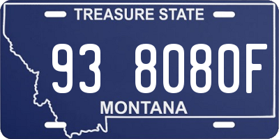 MT license plate 938080F