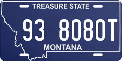 MT license plate 938080T