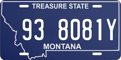 MT license plate 938081Y