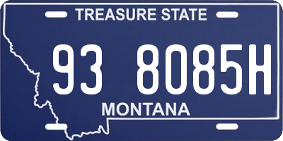 MT license plate 938085H