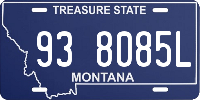 MT license plate 938085L