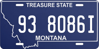 MT license plate 938086I