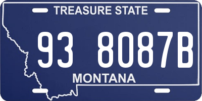 MT license plate 938087B