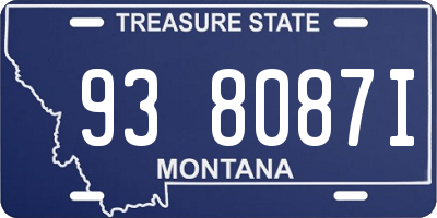 MT license plate 938087I