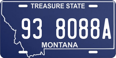 MT license plate 938088A