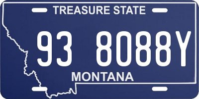 MT license plate 938088Y