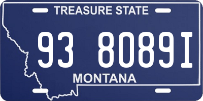 MT license plate 938089I
