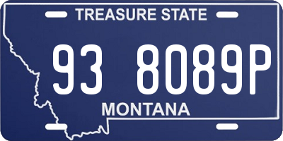 MT license plate 938089P