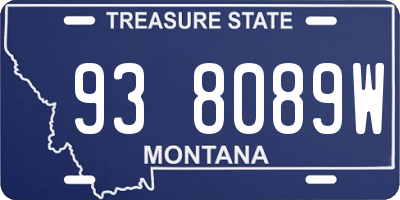 MT license plate 938089W