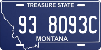 MT license plate 938093C