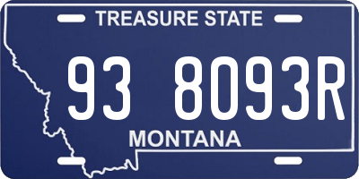MT license plate 938093R