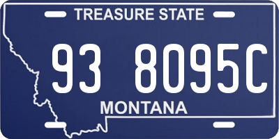 MT license plate 938095C