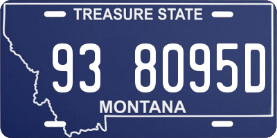MT license plate 938095D